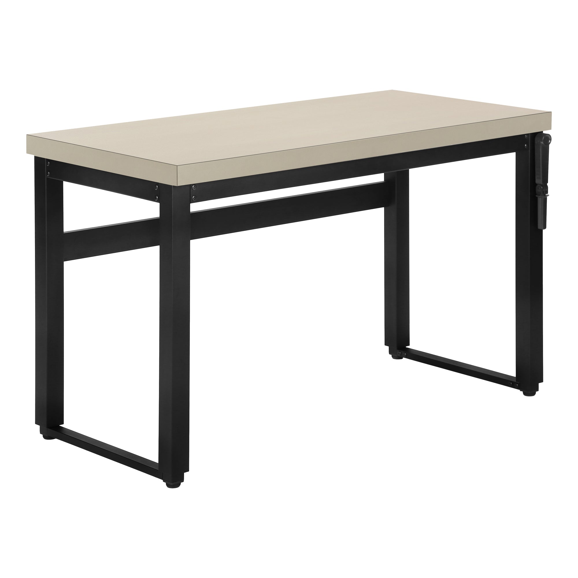 I 7679 Bureau, Bureau À Domicile, Debout, Ajustable, 48"l, Travail, Ordinateur Portable, Métal, Stratifié, Beige, Noir, Contemporain, Moderne - Simple Boutique