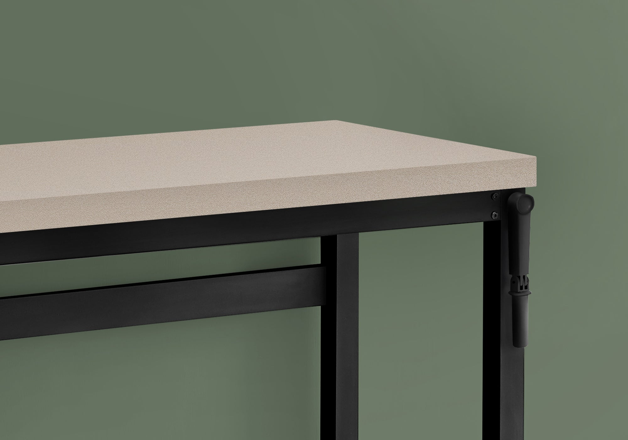 I 7679 Bureau, Bureau À Domicile, Debout, Ajustable, 48"l, Travail, Ordinateur Portable, Métal, Stratifié, Beige, Noir, Contemporain, Moderne - Simple Boutique