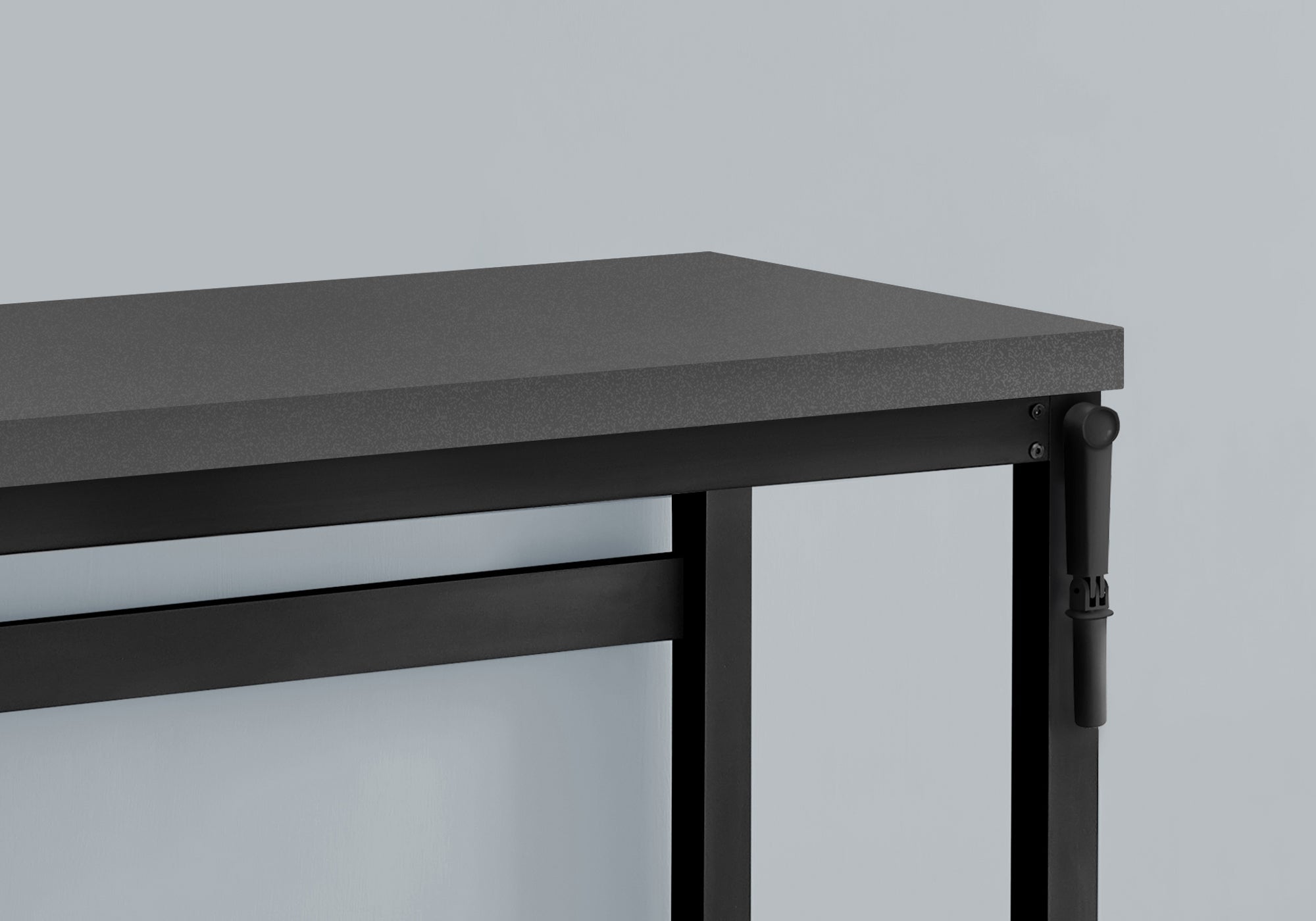 I 7680 Bureau, Bureau À Domicile, Debout, Ajustable, 48"l, Travail, Ordinateur Portable, Métal, Stratifié, Gris, Noir, Contemporain, Moderne - Simple Boutique
