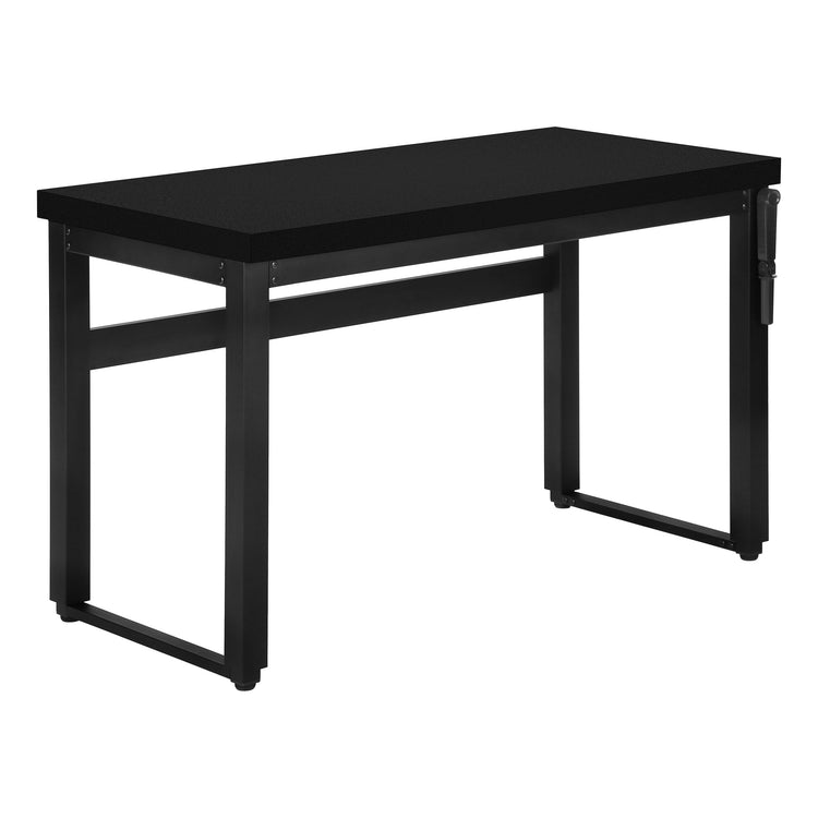 I 7682 Bureau, Bureau À Domicile, Debout, Ajustable, 48"l, Travail, Ordinateur Portable, Métal, Stratifié, Noir, Contemporain, Moderne - Simple Boutique