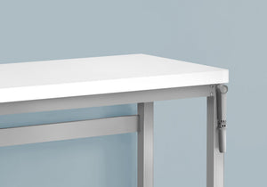 I 7683 Bureau, Bureau À Domicile, Debout, Ajustable, 48"l, Travail, Ordinateur Portable, Métal, Stratifié, Blanc, Gris, Contemporain, Moderne - Simple Boutique