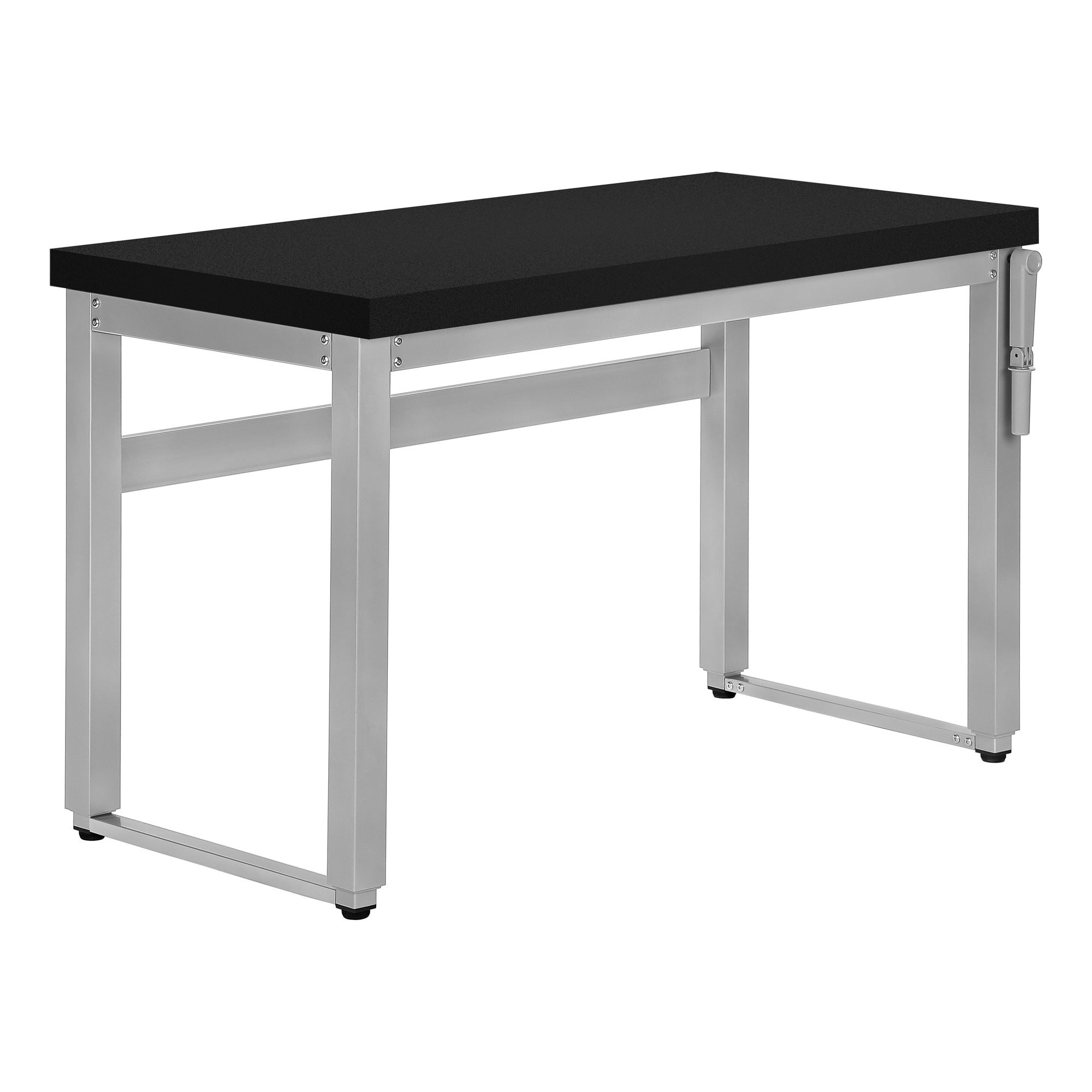 I 7684 Bureau, Bureau À Domicile, Debout, Ajustable, 48"l, Travail, Ordinateur Portable, Métal, Stratifié, Noir, Gris, Contemporain, Moderne - Simple Boutique