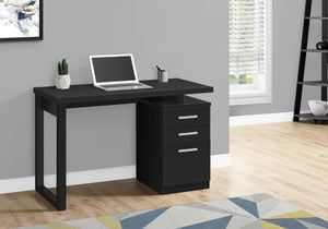 I 7691 Bureau, Bureau À Domicile, Ordinateur Portable, Configuration Gauche, Droite, Tiroirs De Rangement, 48"l, Travail, Stratifié, Noir, Contemporain, Moderne - Simple Boutique