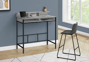 I 7703 Bureau, Bureau À Domicile, Debout, Étagères De Rangement, 48"l, Travail, Ordinateur Portable, Métal, Stratifié, Gris, Noir, Contemporain, Moderne - Simple Boutique