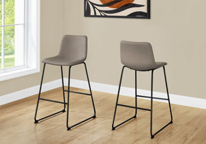 I 7751 Chaise De Bureau, Hauteur Bar, Debout, Bureau, Travail, Pu D'aspect Cuir, Métal, Brun, Noir, Contemporain, Moderne - Simple Boutique