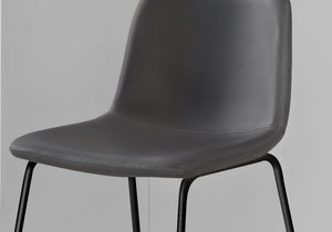 I 7752 Chaise De Bureau, Hauteur Bar, Debout, Bureau, Travail, Pu D'aspect Cuir, Métal, Gris, Noir, Contemporain, Moderne - Simple Boutique