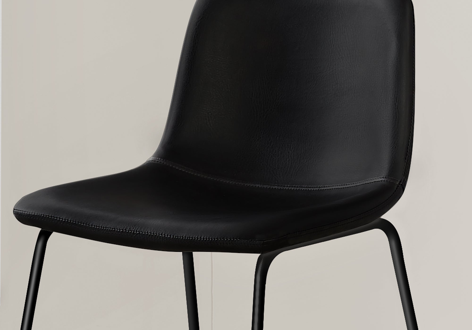 I 7754 Chaise De Bureau, Hauteur Bar, Debout, Bureau, Travail, Pu D'aspect Cuir, Métal, Noir, Contemporain, Moderne - Simple Boutique