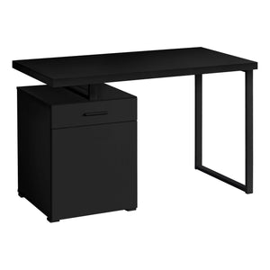 I 7761 Bureau, Bureau À Domicile, Ordinateur Portable, Configuration Gauche, Droite, Tiroirs De Rangement, 48"l, Travail, Métal, Stratifié, Noir, Contemporain, Moderne - Simple Boutique