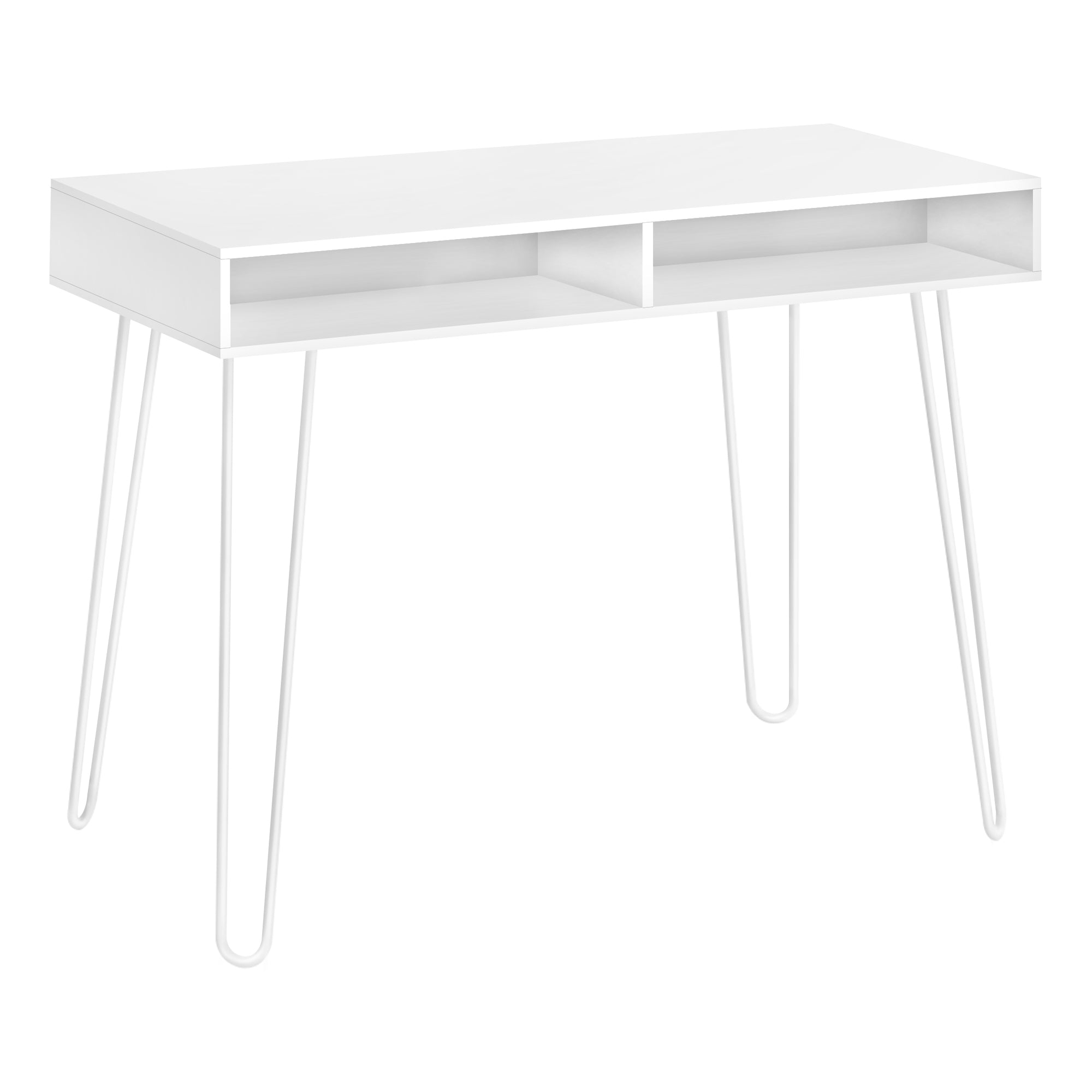 I 7770 Bureau, Bureau À Domicile, Ordinateur Portable, Configuration Gauche, Droite, Tiroirs De Rangement, 40"l, Travail, Métal, Stratifié, Blanc, Contemporain, Moderne - Simple Boutique