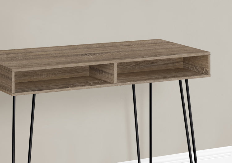 I 7772 Bureau, Bureau À Domicile, Ordinateur Portable, Configuration Gauche, Droite, Tiroirs De Rangement, 40"l, Travail, Métal, Stratifié, Brun, Noir, Contemporain, Moderne - Simple Boutique