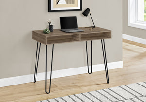 I 7772 Bureau, Bureau À Domicile, Ordinateur Portable, Configuration Gauche, Droite, Tiroirs De Rangement, 40"l, Travail, Métal, Stratifié, Brun, Noir, Contemporain, Moderne - Simple Boutique