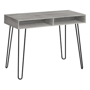 I 7773 Bureau, Bureau À Domicile, Ordinateur Portable, Configuration Gauche, Droite, Tiroirs De Rangement, 40"l, Travail, Métal, Stratifié, Gris, Noir, Contemporain, Moderne - Simple Boutique