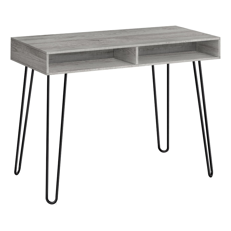 I 7773 Bureau, Bureau À Domicile, Ordinateur Portable, Configuration Gauche, Droite, Tiroirs De Rangement, 40"l, Travail, Métal, Stratifié, Gris, Noir, Contemporain, Moderne - Simple Boutique