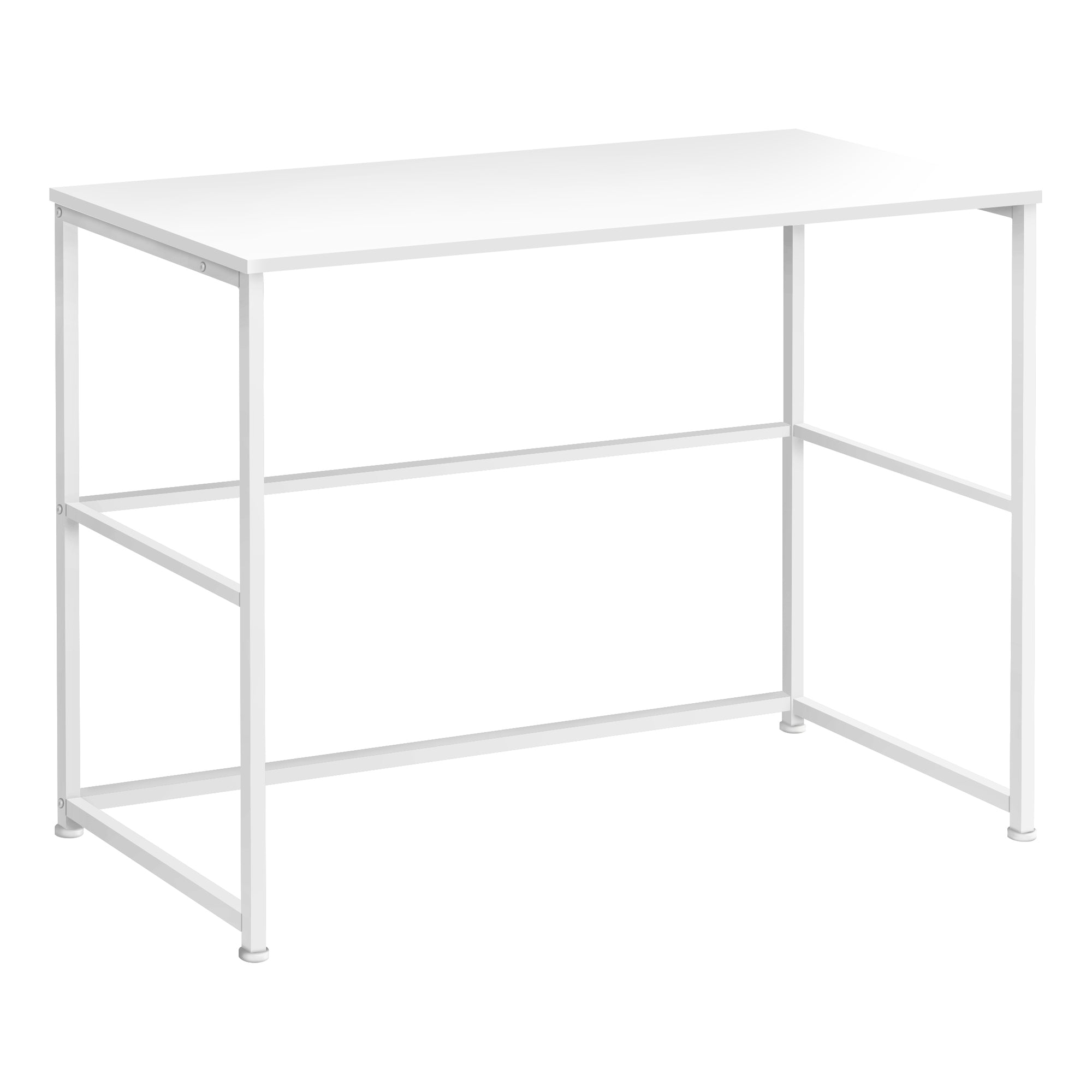 I 7775 Bureau, Bureau À Domicile, Ordinateur Portable, Configuration Gauche, Droite, Tiroirs De Rangement, 40"l, Travail, Métal, Stratifié, Blanc, Contemporain, Moderne - Simple Boutique