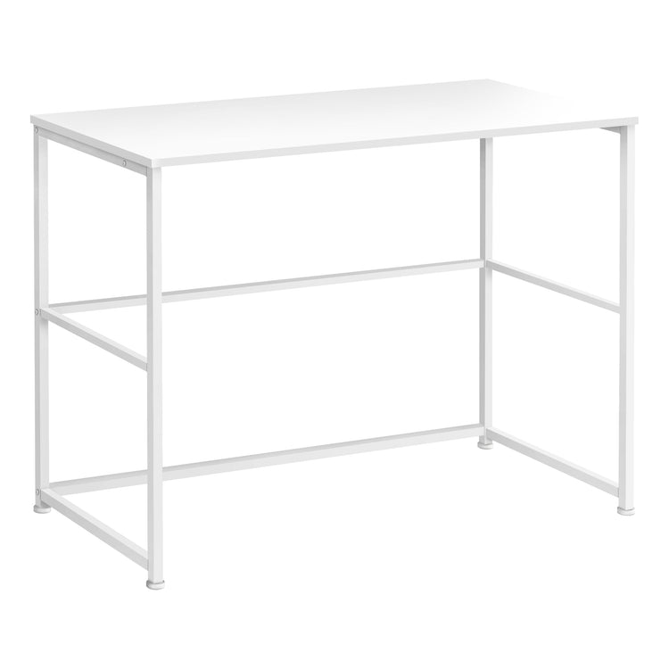 I 7775 Bureau, Bureau À Domicile, Ordinateur Portable, Configuration Gauche, Droite, Tiroirs De Rangement, 40"l, Travail, Métal, Stratifié, Blanc, Contemporain, Moderne - Simple Boutique