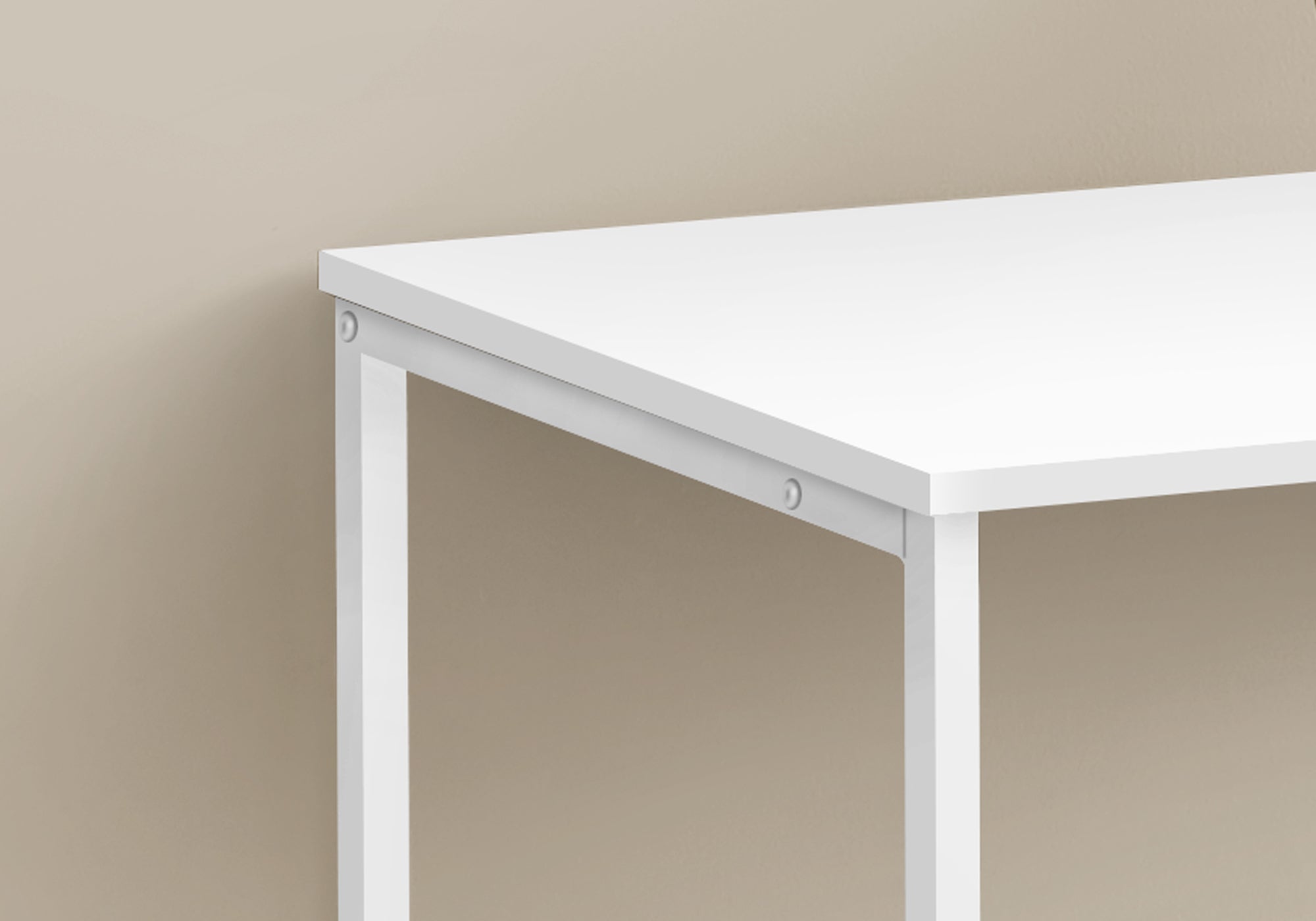 I 7775 Bureau, Bureau À Domicile, Ordinateur Portable, Configuration Gauche, Droite, Tiroirs De Rangement, 40"l, Travail, Métal, Stratifié, Blanc, Contemporain, Moderne - Simple Boutique