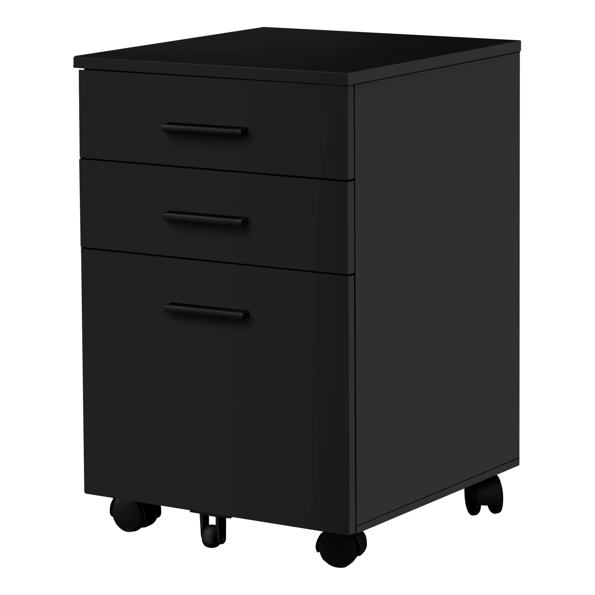 I 7781 Classeur, Mobile Roulant, Tiroirs De Rangement, Support D'imprimante, Bureau, Travail, Stratifié, Noir, Contemporain, Moderne - Simple Boutique