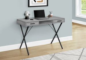 I 7792 Bureau, Bureau À Domicile, Ordinateur Portable, Configuration Gauche, Droite, Tiroirs De Rangement, 42"l, Travail, Métal, Stratifié, Gris, Noir, Contemporain, Moderne - Simple Boutique
