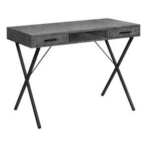 I 7795 Bureau, Bureau À Domicile, Ordinateur Portable, Configuration Gauche, Droite, Tiroirs De Rangement, 42"l, Travail, Métal, Stratifié, Gris, Noir, Contemporain, Moderne - Simple Boutique