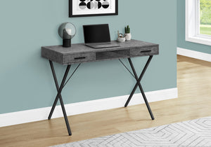 I 7795 Bureau, Bureau À Domicile, Ordinateur Portable, Configuration Gauche, Droite, Tiroirs De Rangement, 42"l, Travail, Métal, Stratifié, Gris, Noir, Contemporain, Moderne - Simple Boutique