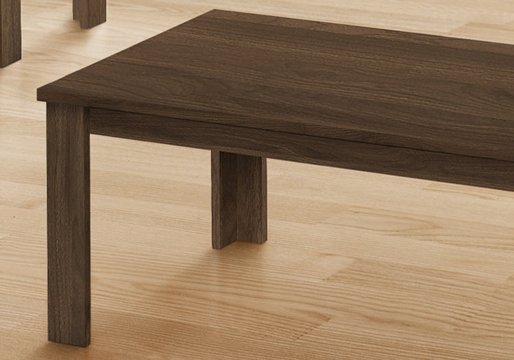 I 7862P Ensemble De Table, Ensemble 3pcs, Café, Bout, Côté, Accent, Salon, Stratifié, Noyer, Transitionnel - Simple Boutique