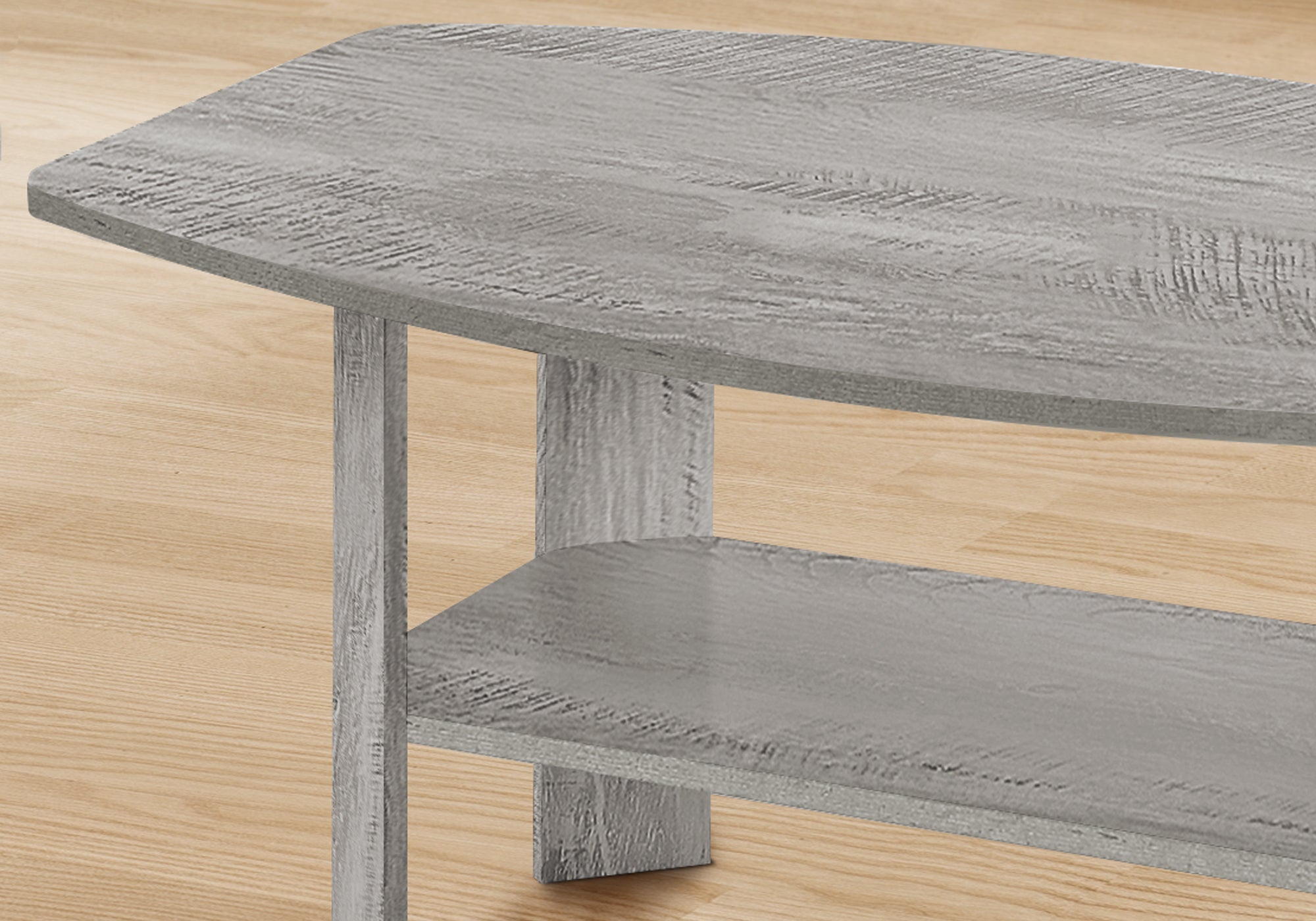 I 7870P Ensemble De Table, Ensemble 3pcs, Café, Bout, Côté, Accent, Salon, Stratifié, Gris, Transitionnel - Simple Boutique