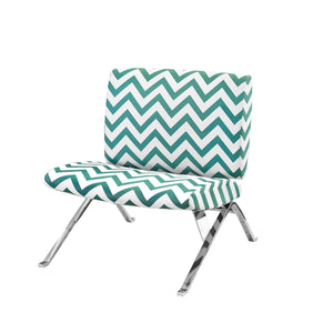 I 8136 Chaise D'appoint, Sans Bras, En Tissu, Salon, Chambre À Coucher, En Tissu, Métal, Vert, Chrome, Contemporain, Moderne - Simple Boutique