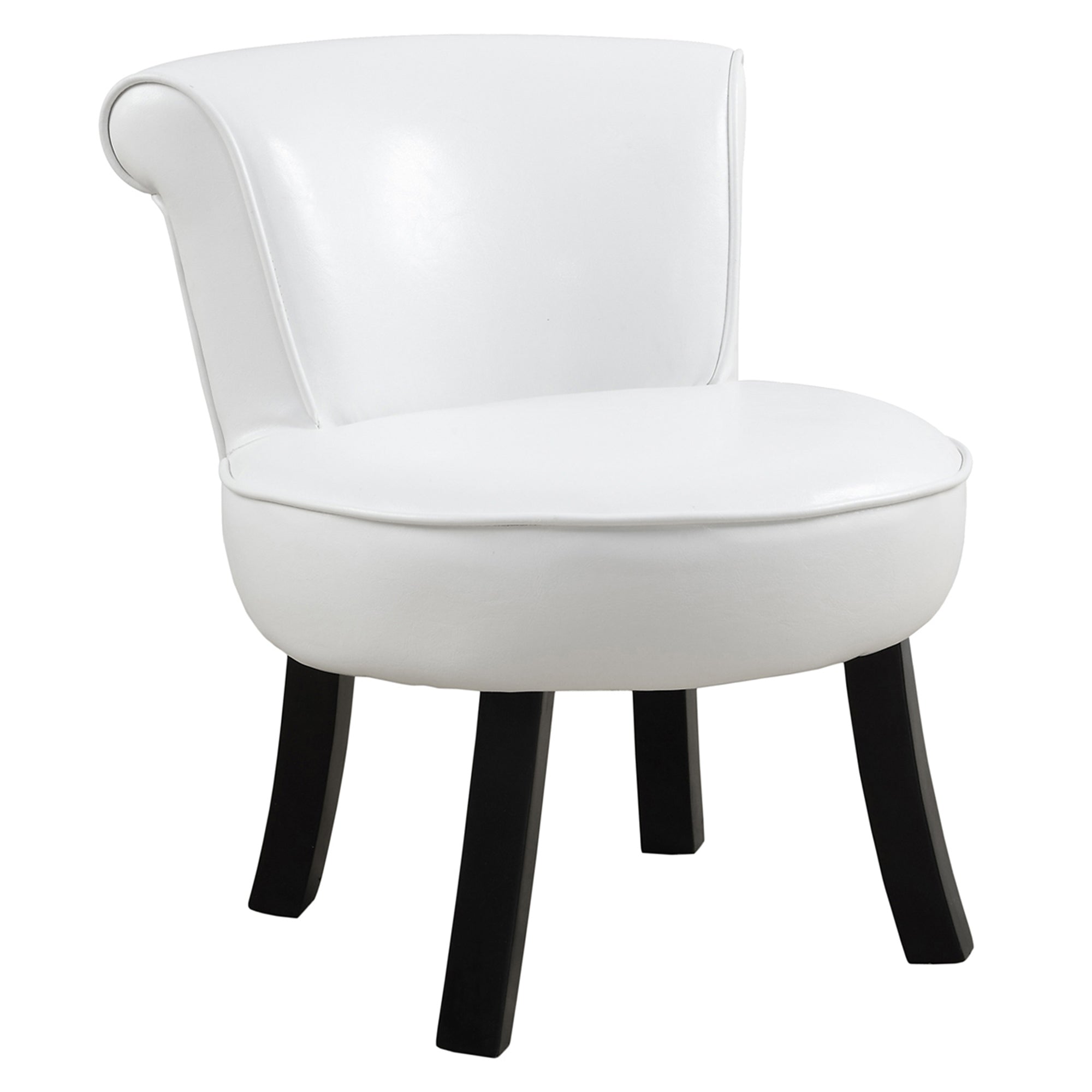 I 8155 Chaise Juvénile, Accent, Enfants, Rembourré, Pu D'aspect Cuir, Blanc, Contemporain, Moderne - Liquidation Vente Finale - Simple Boutique