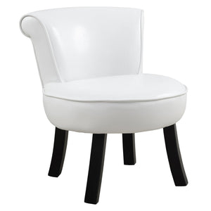 I 8155 Chaise Juvénile, Accent, Enfants, Rembourré, Pu D'aspect Cuir, Blanc, Contemporain, Moderne - Liquidation Vente Finale - Simple Boutique