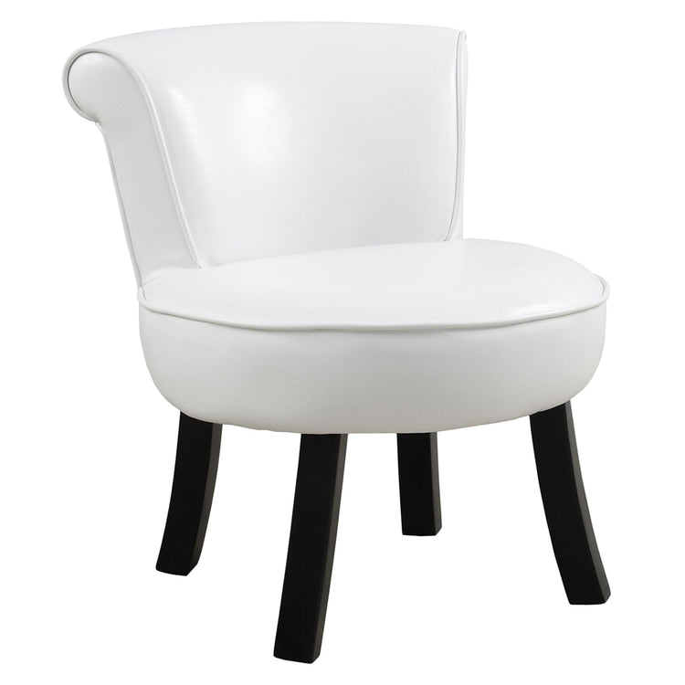 I 8155 Chaise Juvénile, Accent, Enfants, Rembourré, Pu D'aspect Cuir, Blanc, Contemporain, Moderne - Liquidation Vente Finale - Simple Boutique