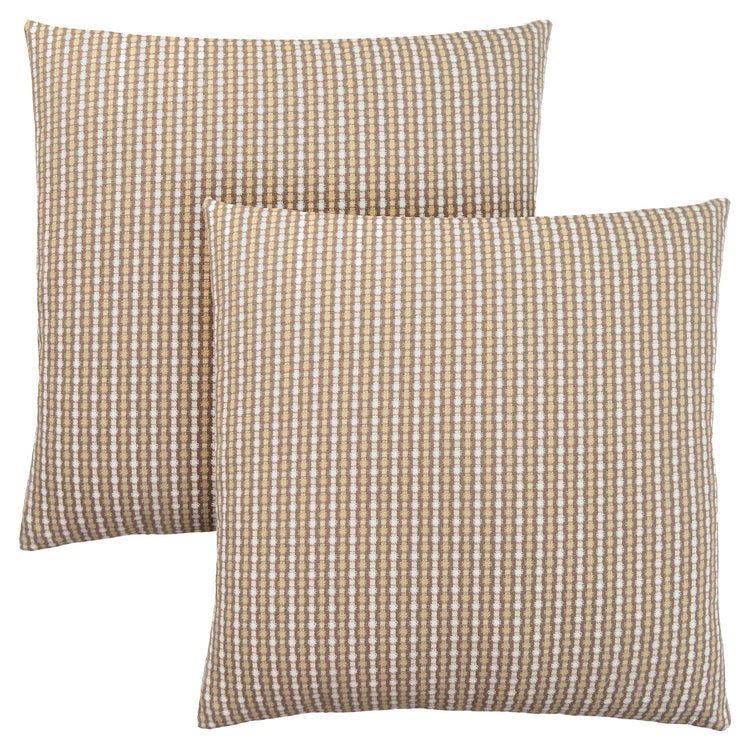 I 9229 Oreillers, Lot De 2, 18 X 18 Carré, Encart Inclus, Jeté Décoratif, Accent, Sofa, Canapé, Chambre À Coucher, Polyester, Hypoallergénique, Brun, Moderne - Simple Boutique
