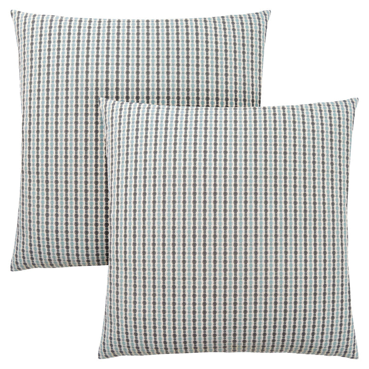 I 9231 Oreillers, Lot De 2, 18 X 18 Carré, Encart Inclus, Jeté Décoratif, Accent, Sofa, Canapé, Chambre À Coucher, Polyester, Hypoallergénique, Bleu, Gris, Moderne - Simple Boutique