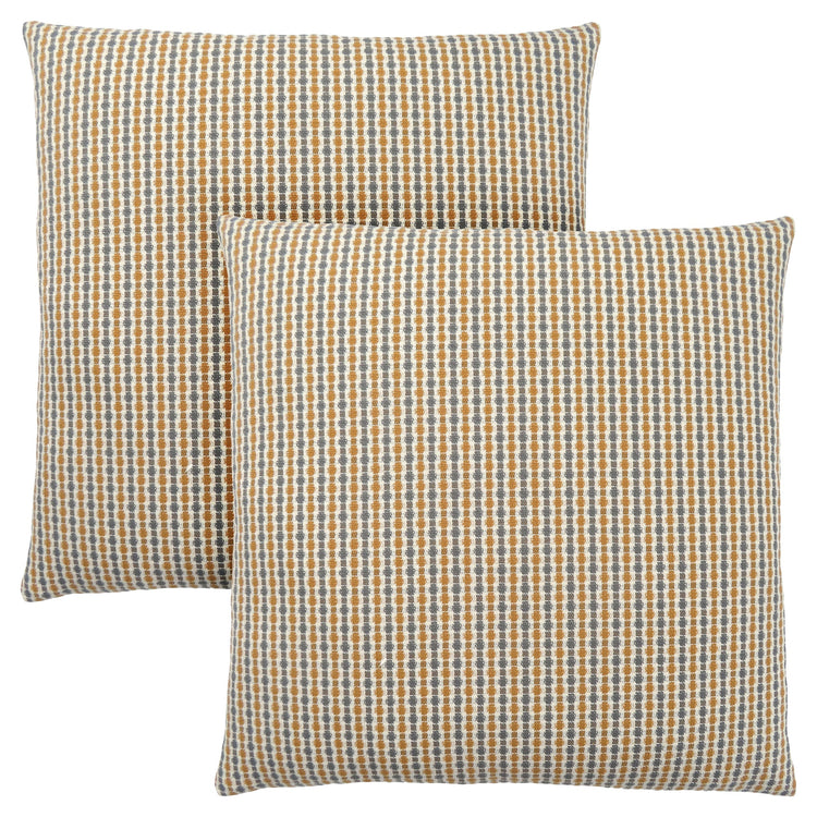 I 9235 Oreillers, Lot De 2, 18 X 18 Carré, Encart Inclus, Jeté Décoratif, Accent, Sofa, Canapé, Chambre À Coucher, Polyester, Hypoallergénique, Or, Gris, Moderne - Simple Boutique