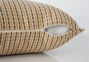 I 9235 Oreillers, Lot De 2, 18 X 18 Carré, Encart Inclus, Jeté Décoratif, Accent, Sofa, Canapé, Chambre À Coucher, Polyester, Hypoallergénique, Or, Gris, Moderne - Simple Boutique