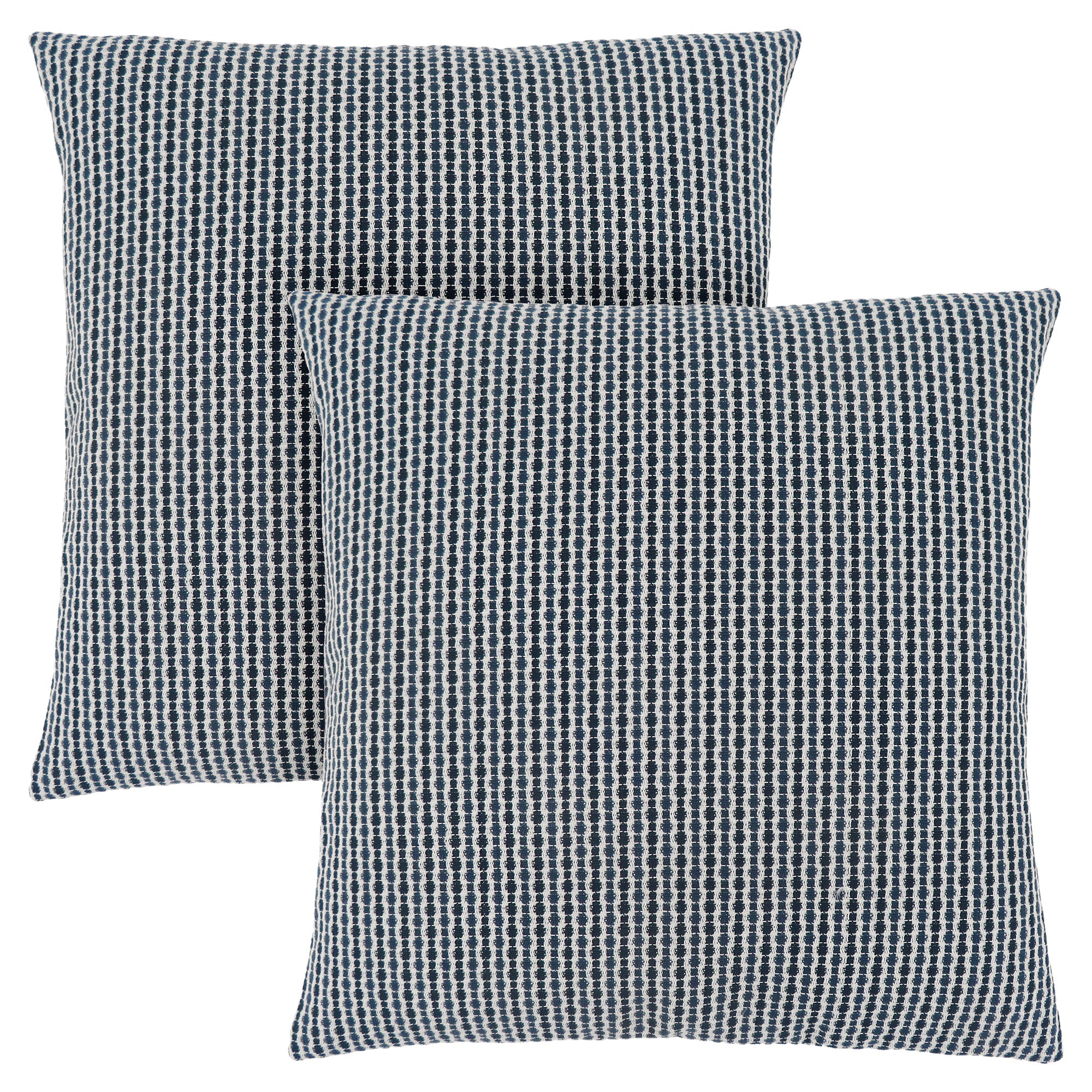 I 9241 Oreillers, Lot De 2, 18 X 18 Carré, Encart Inclus, Jeté Décoratif, Accent, Sofa, Canapé, Chambre À Coucher, Polyester, Hypoallergénique, Bleu, Moderne - Simple Boutique