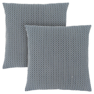 I 9241 Oreillers, Lot De 2, 18 X 18 Carré, Encart Inclus, Jeté Décoratif, Accent, Sofa, Canapé, Chambre À Coucher, Polyester, Hypoallergénique, Bleu, Moderne - Simple Boutique
