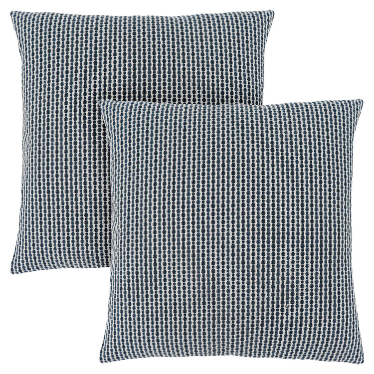 I 9241 Oreillers, Lot De 2, 18 X 18 Carré, Encart Inclus, Jeté Décoratif, Accent, Sofa, Canapé, Chambre À Coucher, Polyester, Hypoallergénique, Bleu, Moderne - Simple Boutique