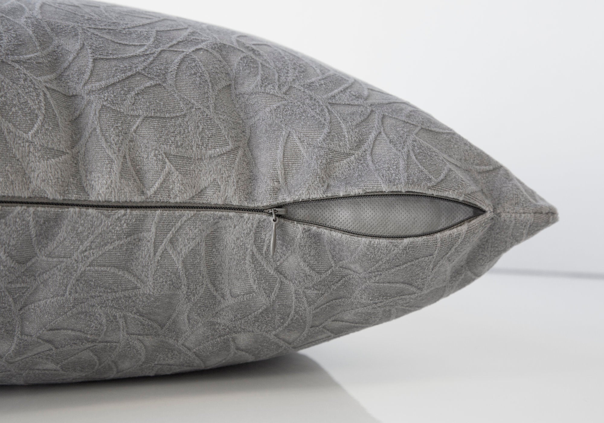 I 9256 Oreillers, 18 X 18 Carré, Encart Inclus, Jeté Décoratif, Accent, Sofa, Canapé, Chambre À Coucher, Polyester, Hypoallergénique, Gris, Moderne - Simple Boutique