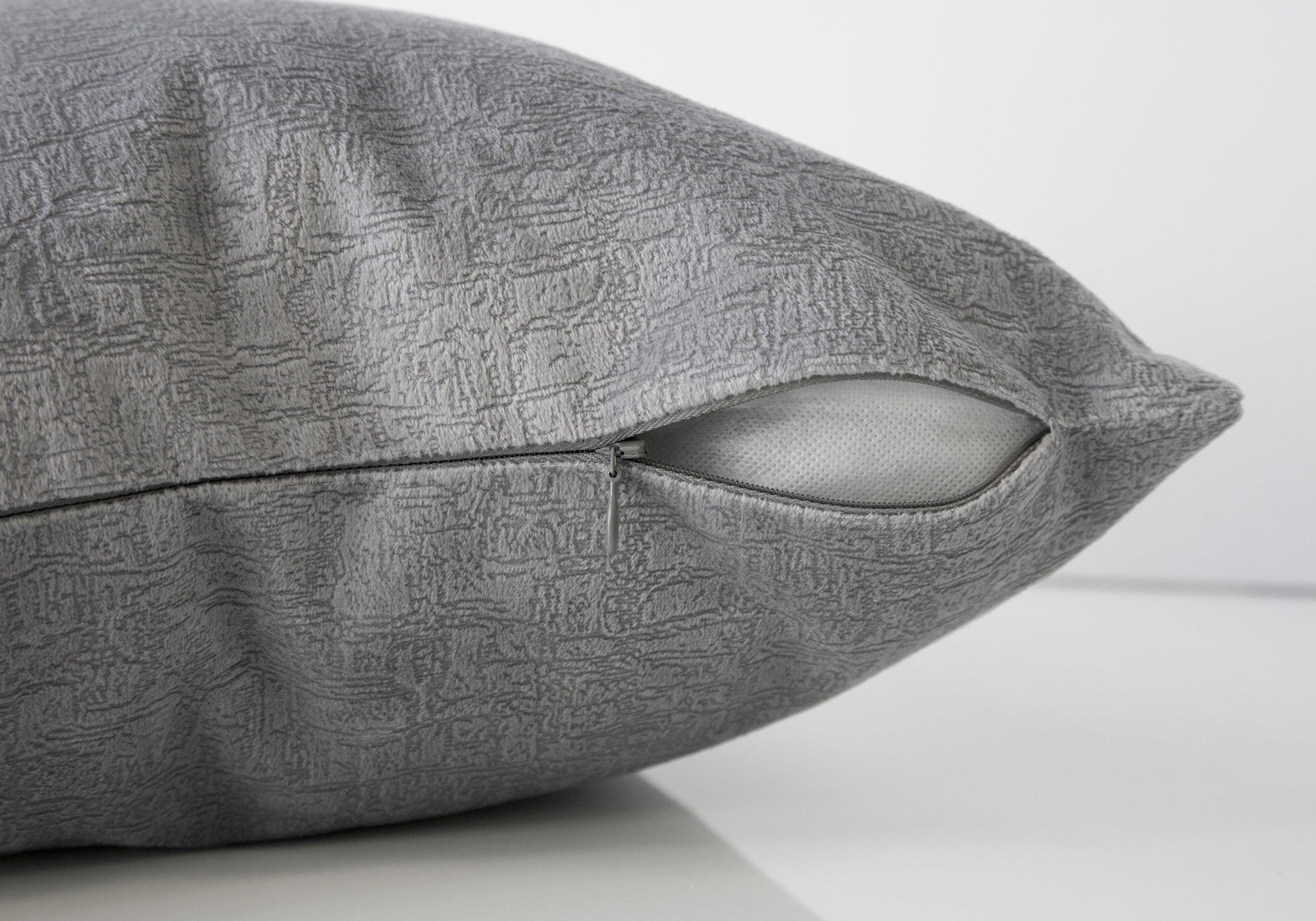 I 9273 Oreillers, Lot De 2, 18 X 18 Carré, Encart Inclus, Jeté Décoratif, Accent, Sofa, Canapé, Chambre À Coucher, Polyester, Hypoallergénique, Gris, Moderne - Simple Boutique