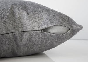 I 9273 Oreillers, Lot De 2, 18 X 18 Carré, Encart Inclus, Jeté Décoratif, Accent, Sofa, Canapé, Chambre À Coucher, Polyester, Hypoallergénique, Gris, Moderne - Simple Boutique