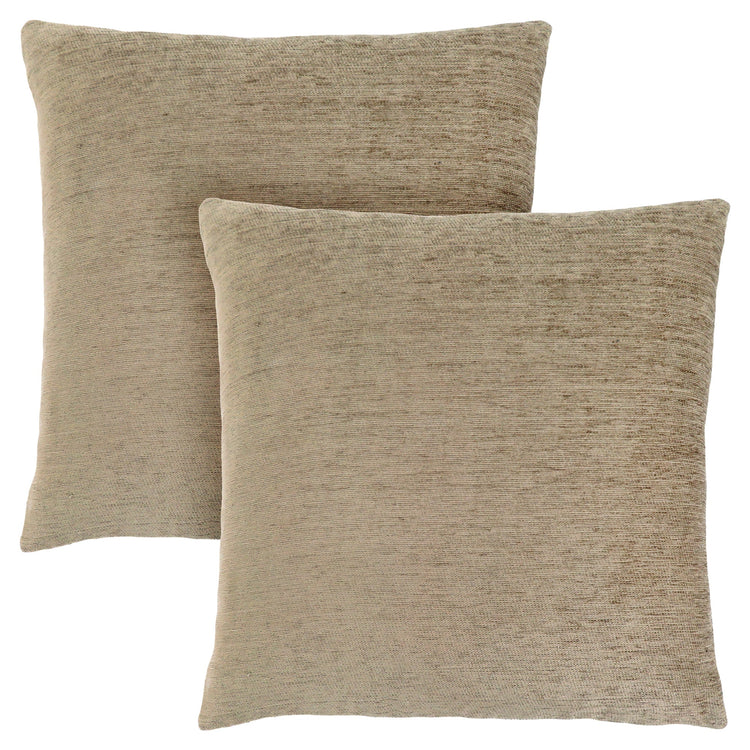 I 9297 Oreillers, Lot De 2, 18 X 18 Carré, Encart Inclus, Jeté Décoratif, Accent, Sofa, Canapé, Chambre À Coucher, Polyester, Hypoallergénique, Beige, Moderne - Simple Boutique