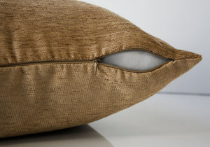 I 9297 Oreillers, Lot De 2, 18 X 18 Carré, Encart Inclus, Jeté Décoratif, Accent, Sofa, Canapé, Chambre À Coucher, Polyester, Hypoallergénique, Beige, Moderne - Simple Boutique
