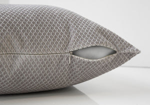 I 9306 Oreillers, 18 X 18 Carré, Encart Inclus, Jeté Décoratif, Accent, Sofa, Canapé, Chambre À Coucher, Polyester, Hypoallergénique, Gris, Moderne - Simple Boutique