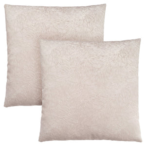 I 9319 Oreillers, Lot De 2, 18 X 18 Carré, Encart Inclus, Jeté Décoratif, Accent, Sofa, Canapé, Chambre À Coucher, Polyester, Hypoallergénique, Beige, Moderne - Simple Boutique
