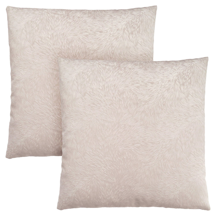 I 9319 Oreillers, Lot De 2, 18 X 18 Carré, Encart Inclus, Jeté Décoratif, Accent, Sofa, Canapé, Chambre À Coucher, Polyester, Hypoallergénique, Beige, Moderne - Simple Boutique