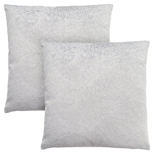 I 9321 Oreillers, Lot De 2, 18 X 18 Carré, Encart Inclus, Jeté Décoratif, Accent, Sofa, Canapé, Chambre À Coucher, Polyester, Hypoallergénique, Gris, Moderne - Simple Boutique