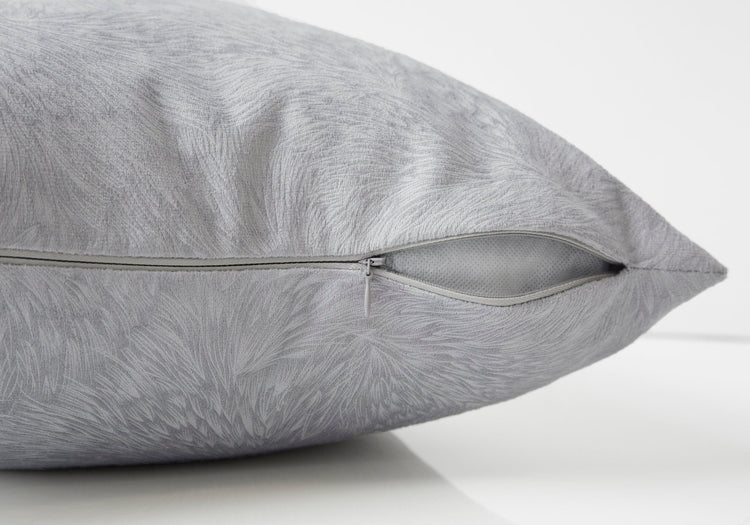 I 9321 Oreillers, Lot De 2, 18 X 18 Carré, Encart Inclus, Jeté Décoratif, Accent, Sofa, Canapé, Chambre À Coucher, Polyester, Hypoallergénique, Gris, Moderne - Simple Boutique
