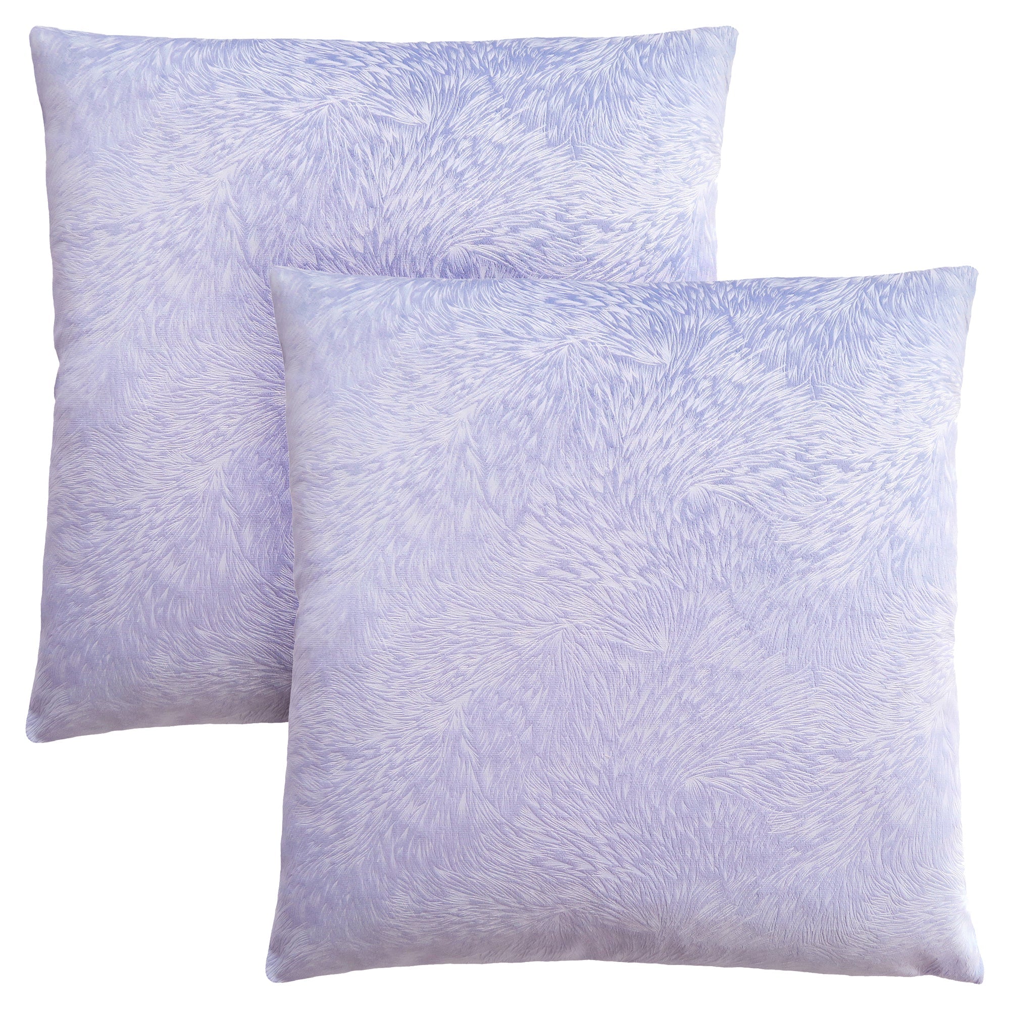 I 9325 Oreillers, Lot De 2, 18 X 18 Carré, Encart Inclus, Jeté Décoratif, Accent, Sofa, Canapé, Chambre À Coucher, Polyester, Hypoallergénique, Violet, Moderne - Simple Boutique