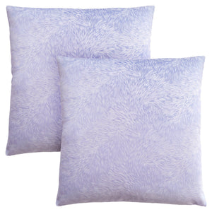I 9325 Oreillers, Lot De 2, 18 X 18 Carré, Encart Inclus, Jeté Décoratif, Accent, Sofa, Canapé, Chambre À Coucher, Polyester, Hypoallergénique, Violet, Moderne - Simple Boutique