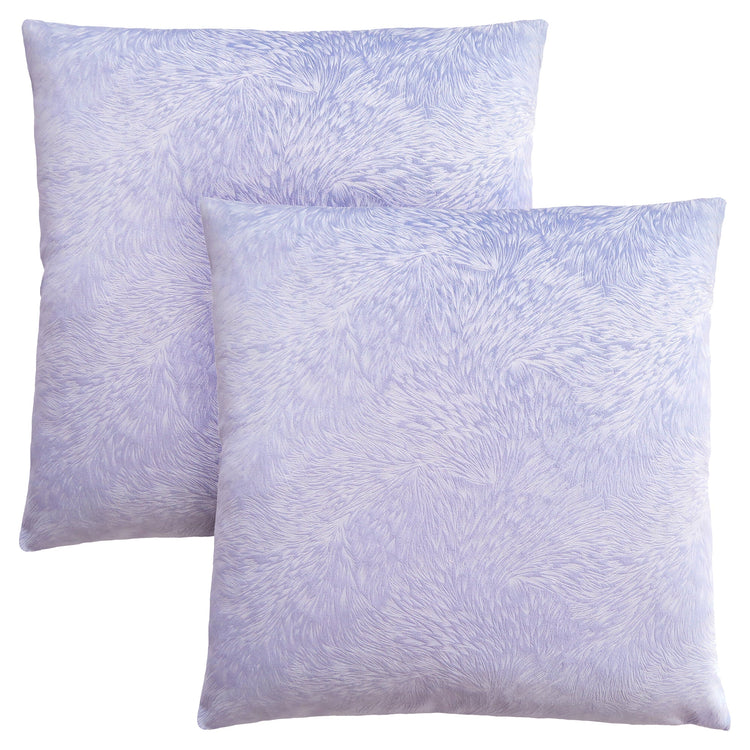 I 9325 Oreillers, Lot De 2, 18 X 18 Carré, Encart Inclus, Jeté Décoratif, Accent, Sofa, Canapé, Chambre À Coucher, Polyester, Hypoallergénique, Violet, Moderne - Simple Boutique